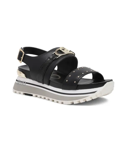 Кожаные сандалии Maxi Wonder Liu Jo, черный