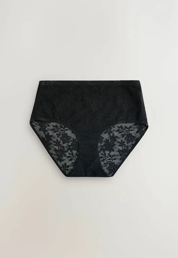 Трусы Next Stoma all over lace no vpl 3 pack hipsters, черный, кремовый, кораллово-розовый — фото 4