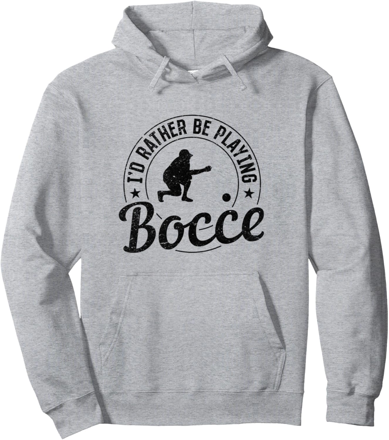 

Толстовка с надписью «Лучше играть одному» Petanque Bocce Ball Game Bocce Ball Player Boccia, серый