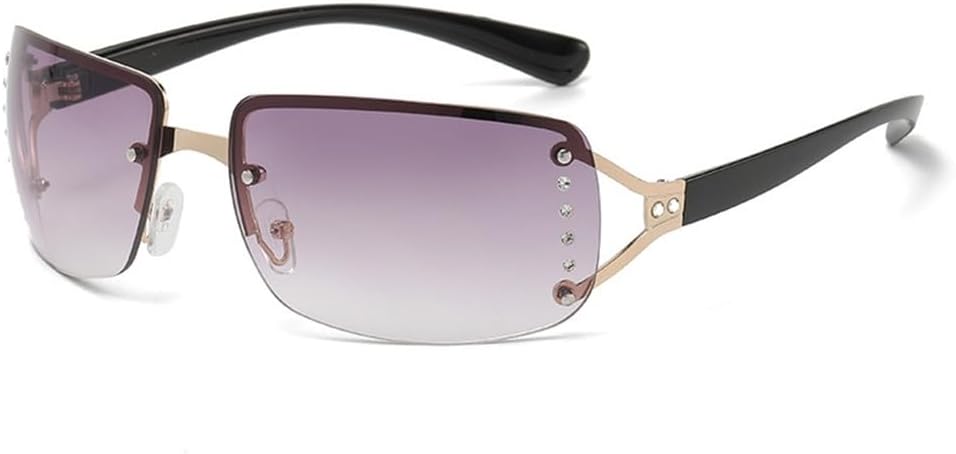 

Солнцезащитные очки для женщин и мужчин, без оправы, цельные солнцезащитные очки, очки для вождения и путешествий, солнцезащитные очки с защитой от УФ-излучения HCPIHF, 2