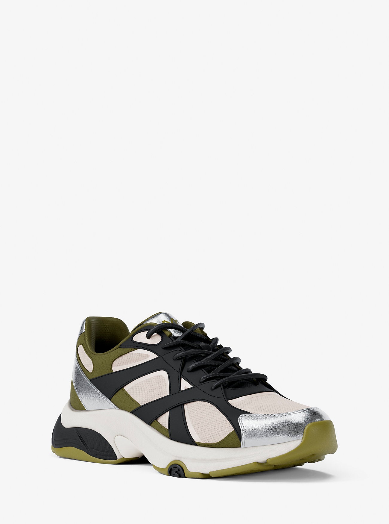 

Кроссовки Leo Mixed-Media Trainer Michael Kors, Pstachio Mlt