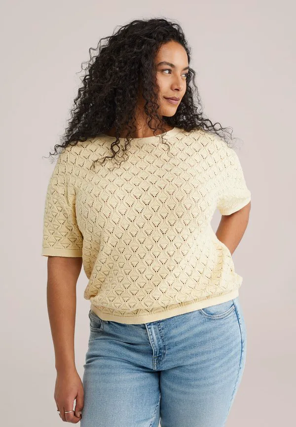 

Футболка с принтом "изгиб" We Fashion, Light Yellow, Серый, Футболка с принтом "изгиб" We Fashion, Light Yellow