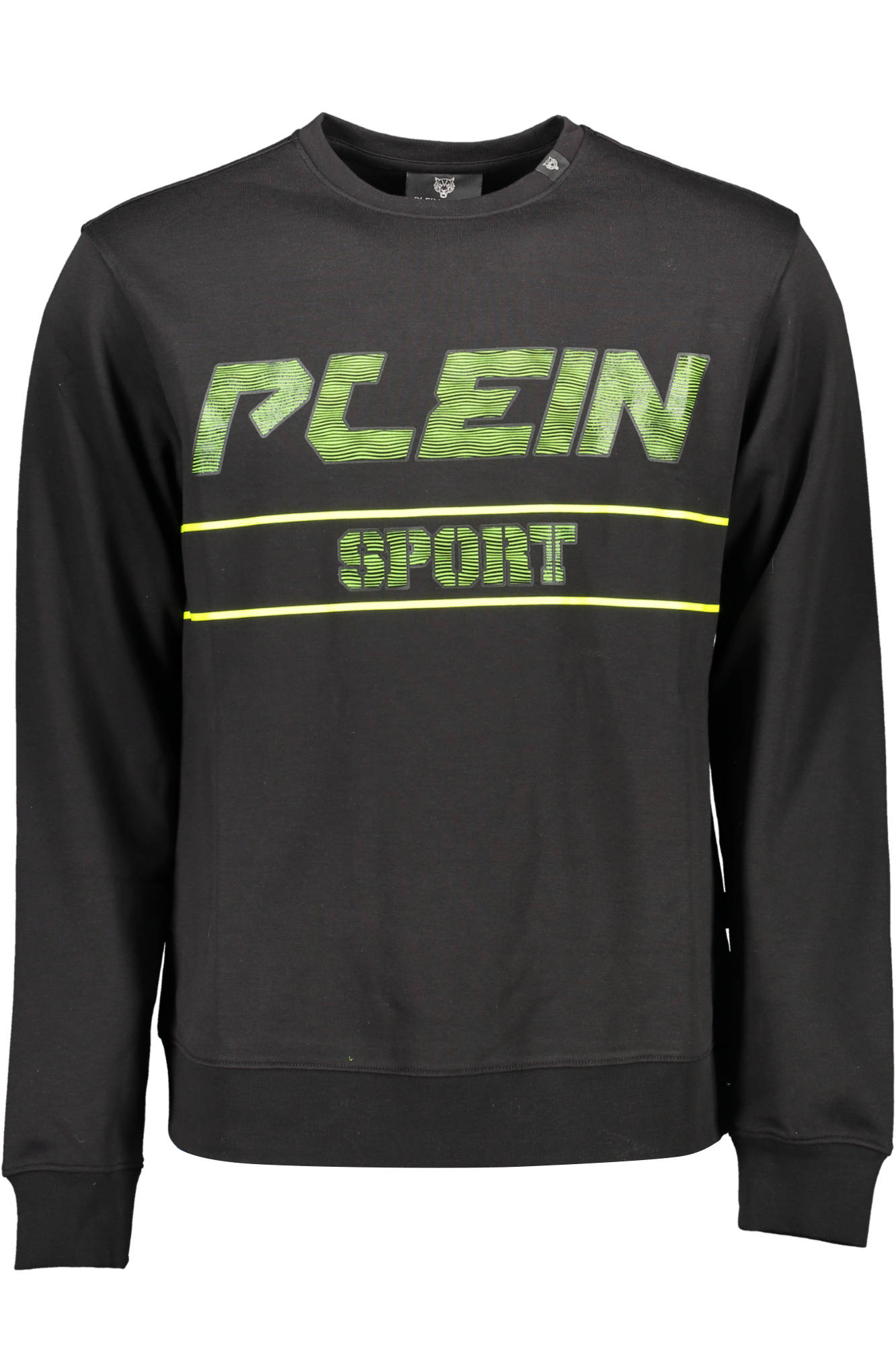 

Толстовка мужская Plein Sport с принтом, черный / салатовый