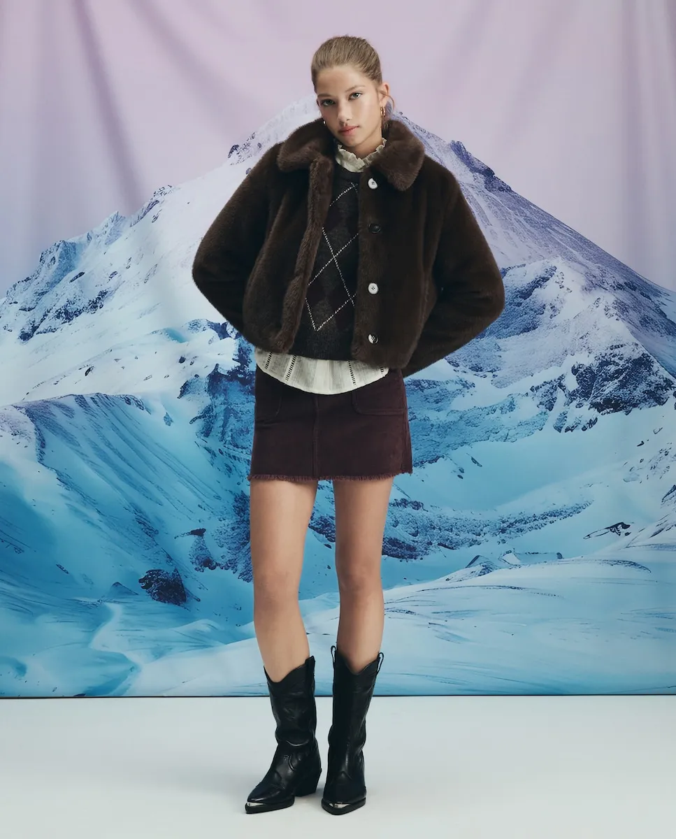 

Женская куртка из гладкой шерсти Green Coast, коричневый