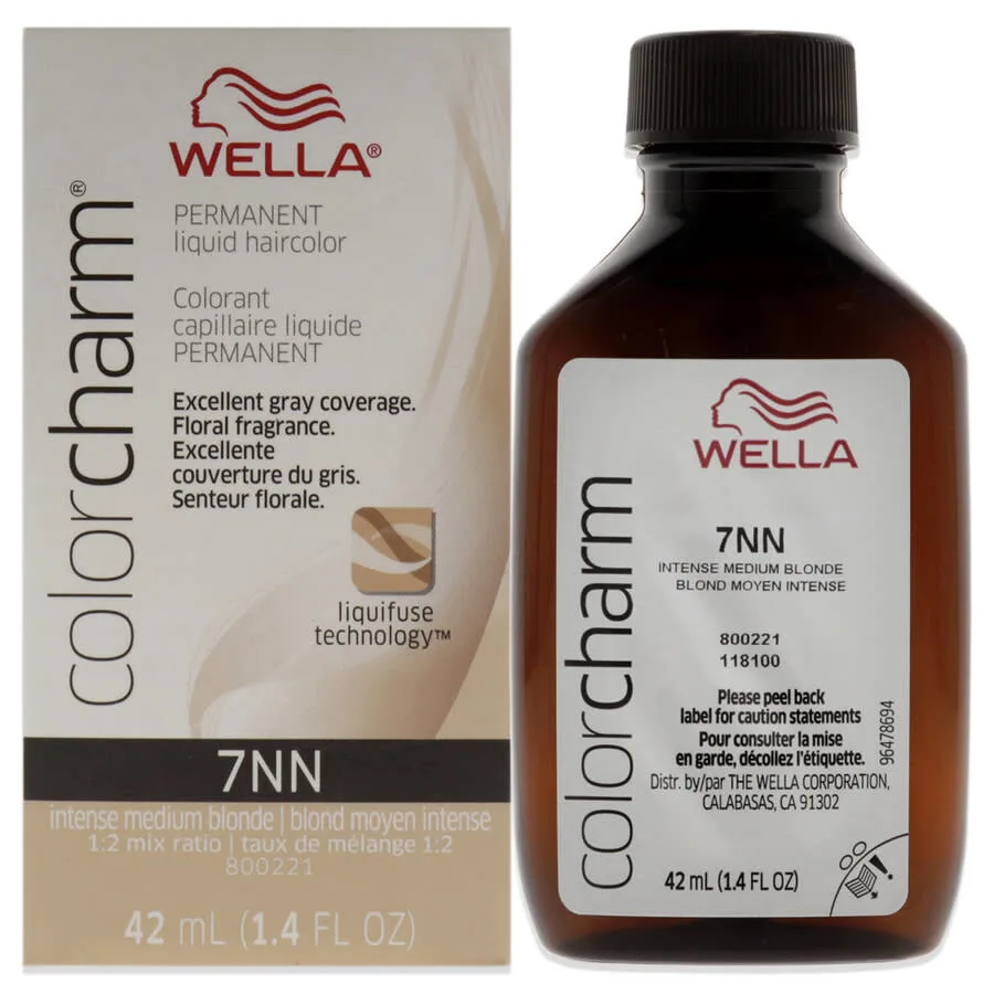 Wella Unisex Color Charm Перманентная жидкая краска для волос 1.42 унции 7nn Inte Уход за волосами 070018106612