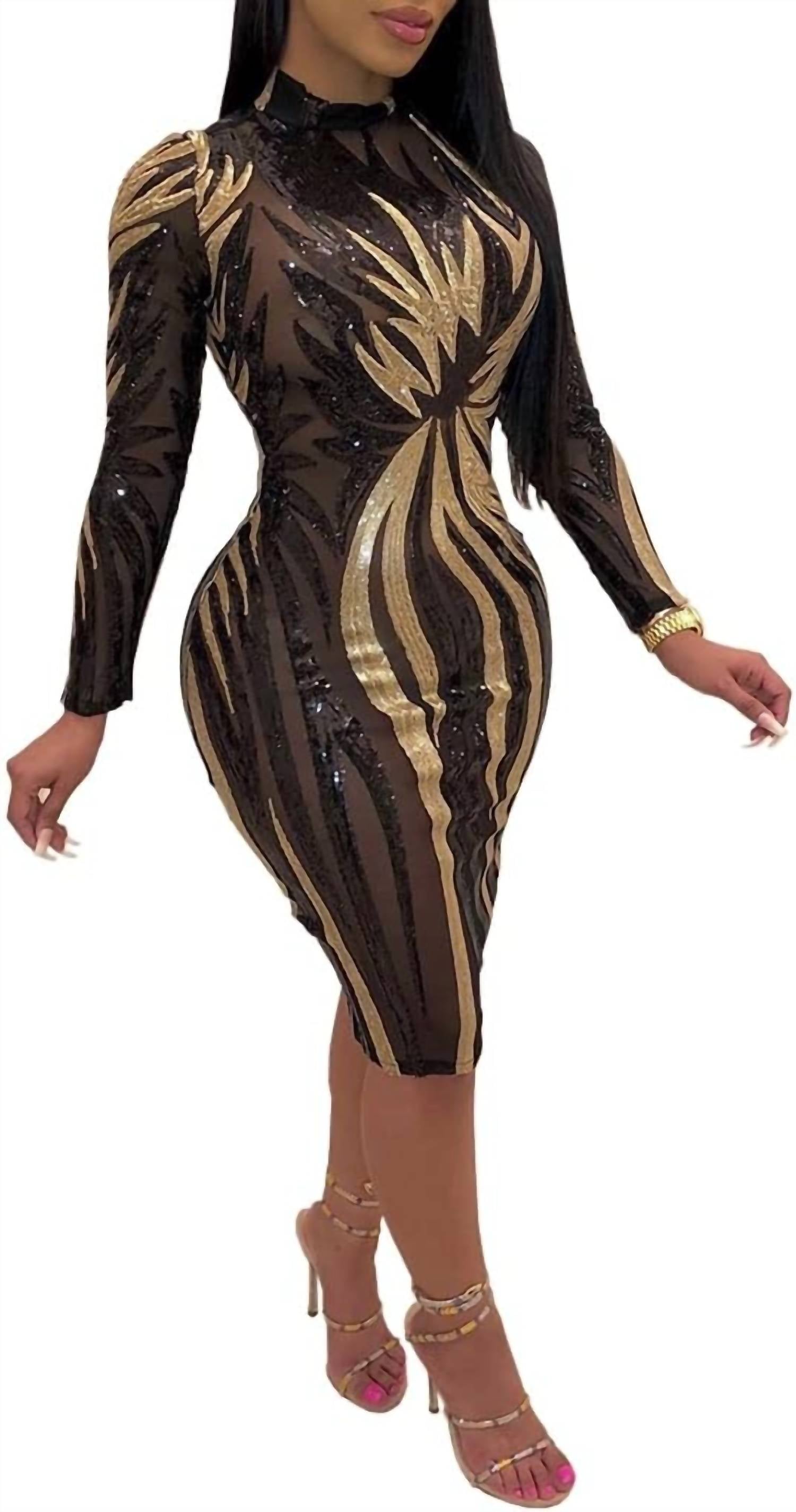 

Роскошное вечернее платье с блестками, сексуальное, блестящее, клубное, золотого/черного цвета Gaje, золотой/черный