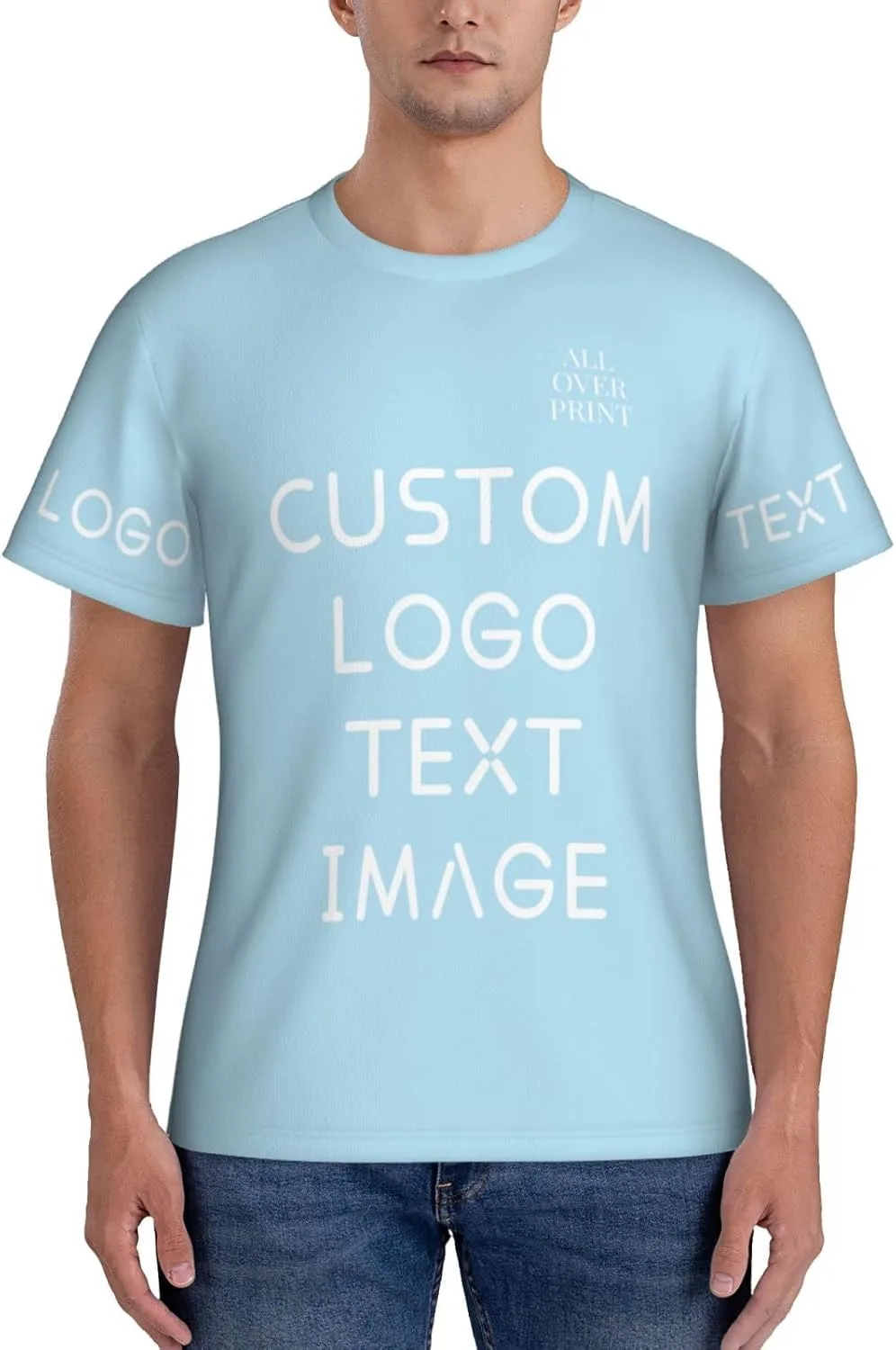 

Футболка с полной запечаткой Custom T Shirts с логотипом