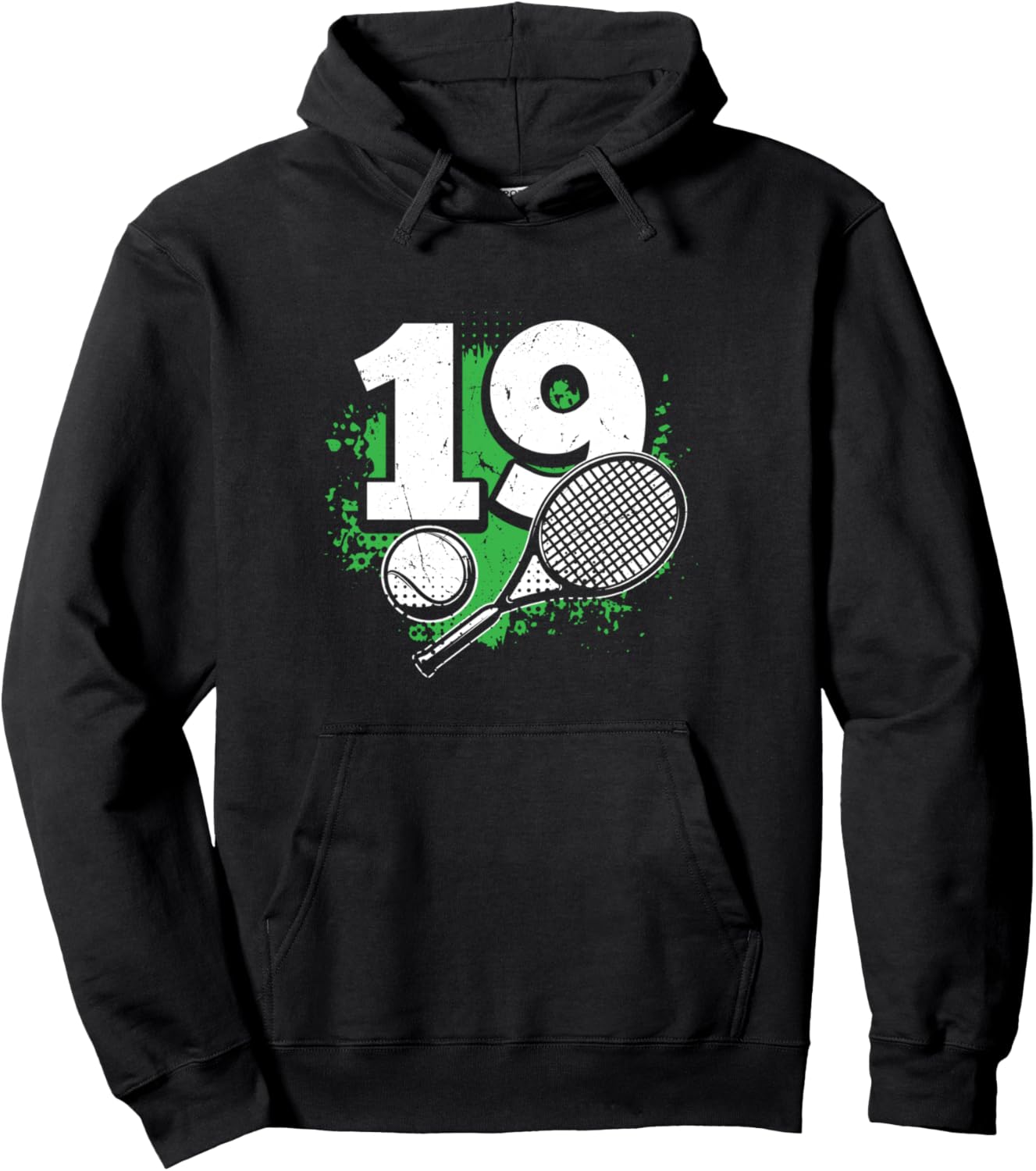 

Юноша, отмечающий 19-летие, теннисист, толстовка с надписью 19 лет 19 Year Old Birthday Apparel Tennis Boy B-Day, черный
