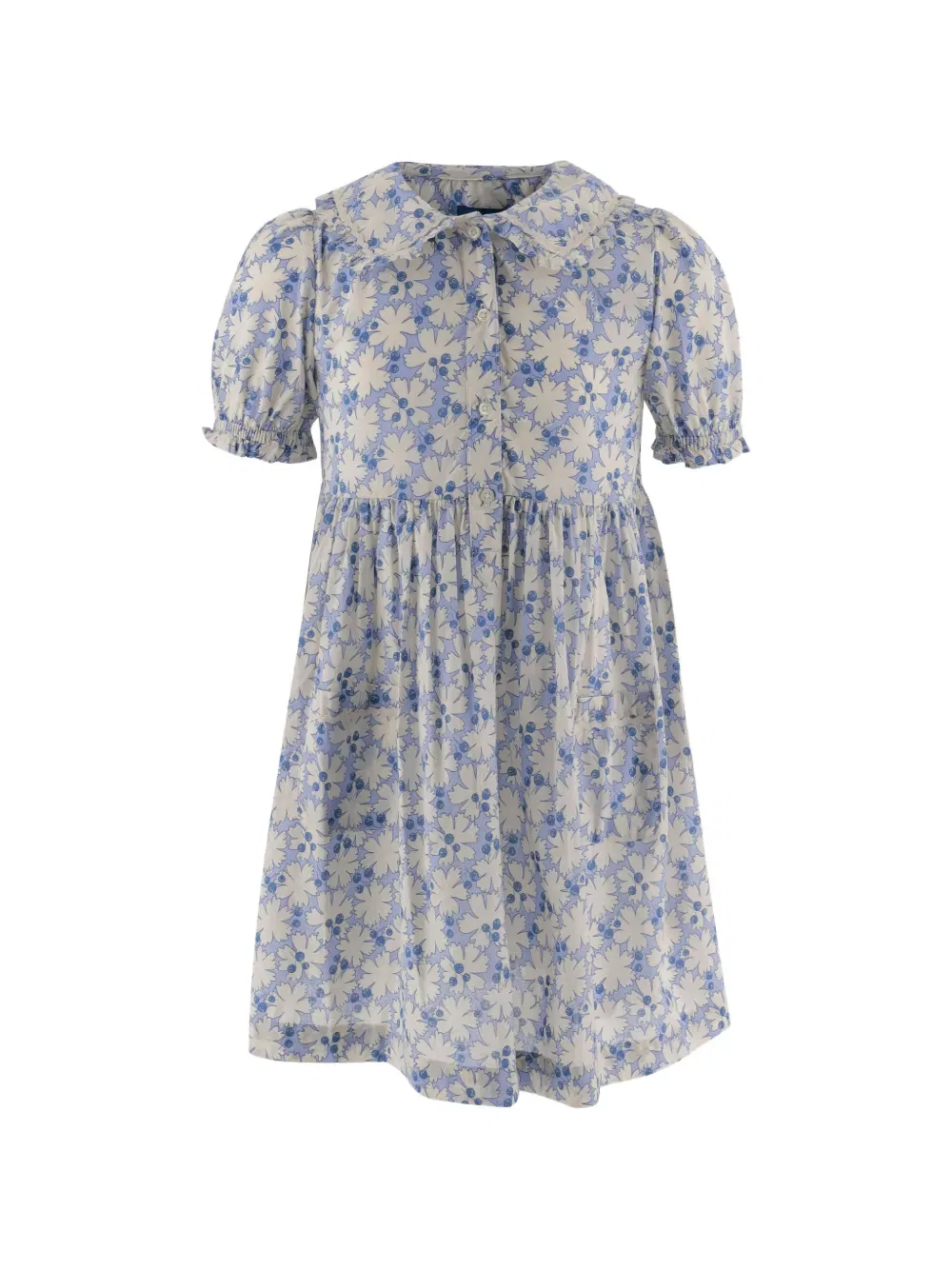 Платье с цветочным воротником Polo Ralph Lauren Kids, нейтральный