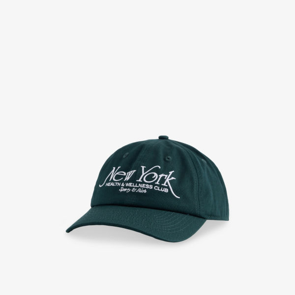 

Ny 94 logo-embroidery adjustable cotton-twill cap Sporty & Rich, цвет forest