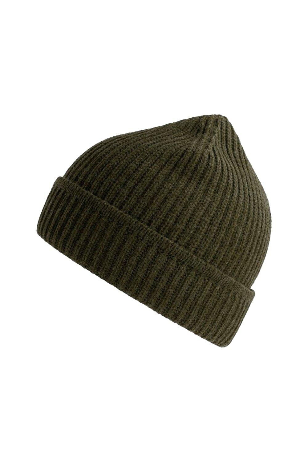 

Шапка-бини в рубчик из переработанного клена Atlantis, зеленый