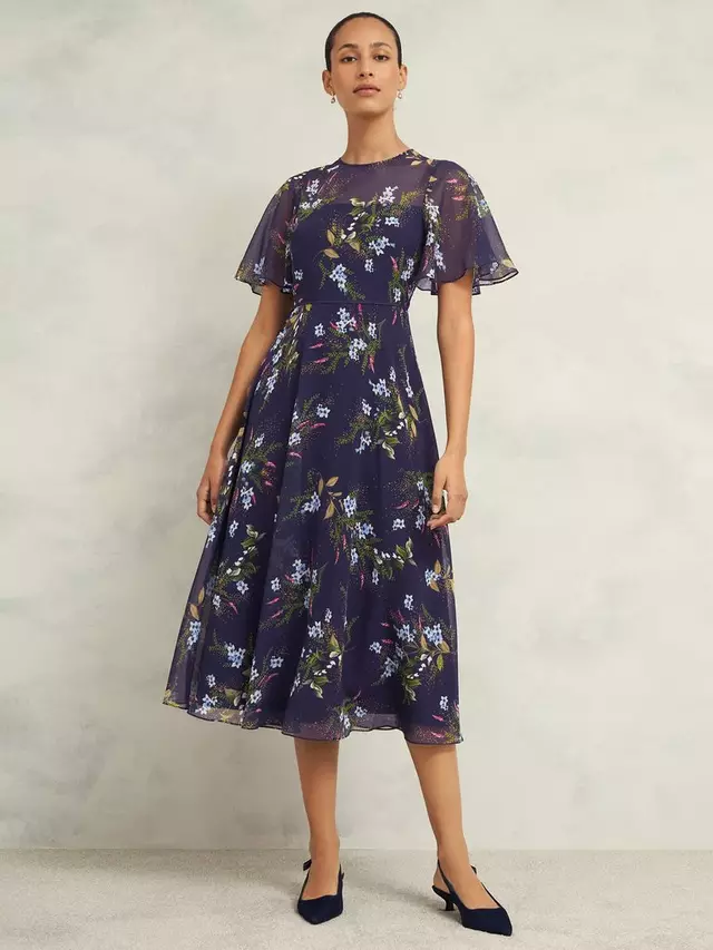 

Платье Hobbs Petite Callie Floral, цвет navy/multi