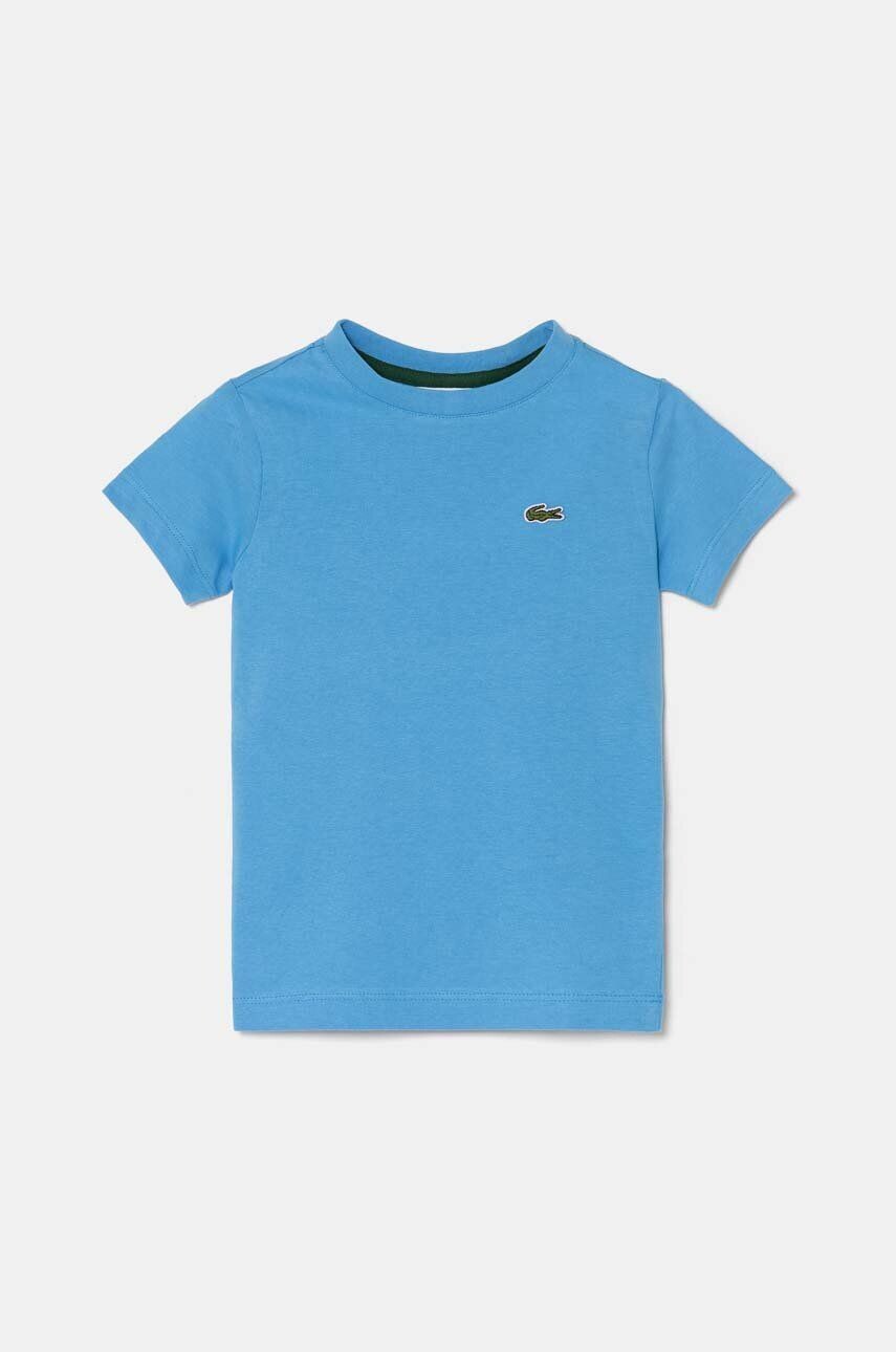

Детская хлопковая футболка Lacoste, синий