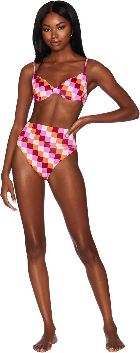 

Купальный топ Beach Riot Camilla Top, цвет Sangria Checkers