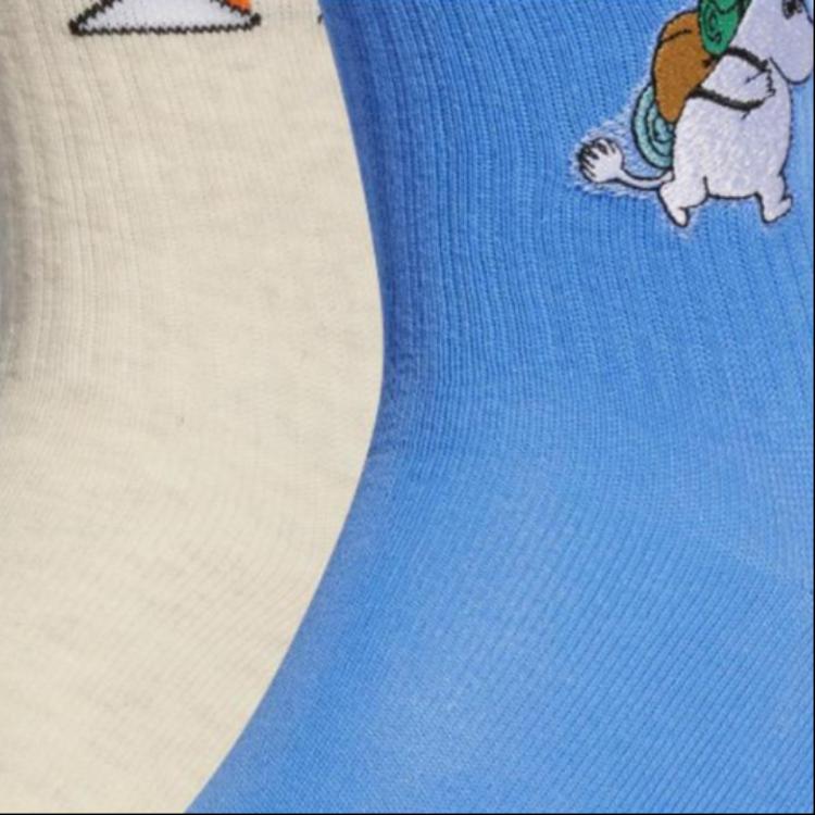 Носки MOOMIN CREW 2 пары Средние носки Женские 2 упаковки Adidas, 2 упаковки (Синий Fusion+Белый Wonder) — фото 3
