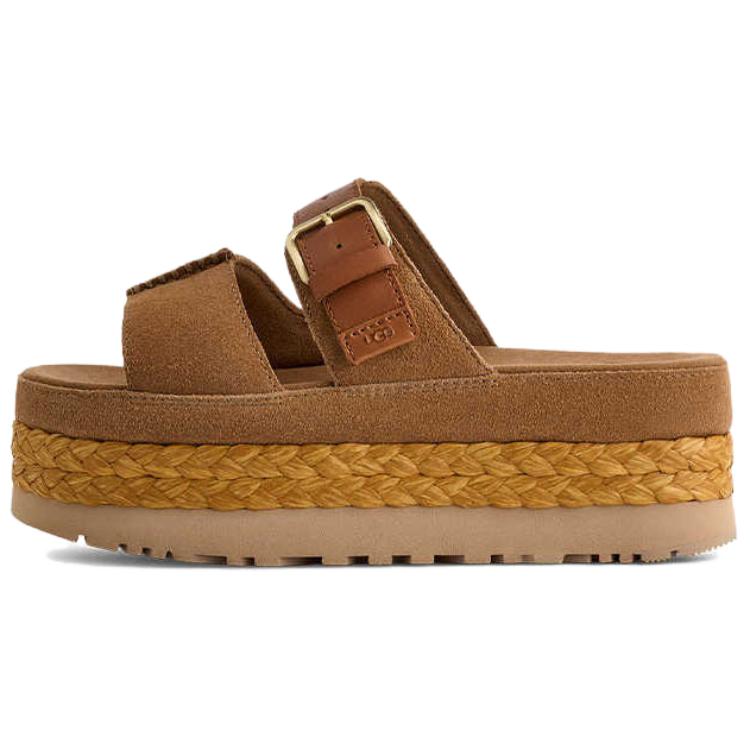 Тапочки-слайды женские каштановые UGG, Chestnut