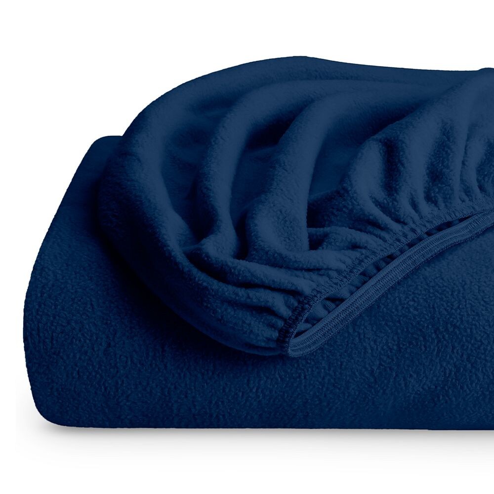 

Простыня на подгонке из флиса Bare Home, цвет Dark Blue