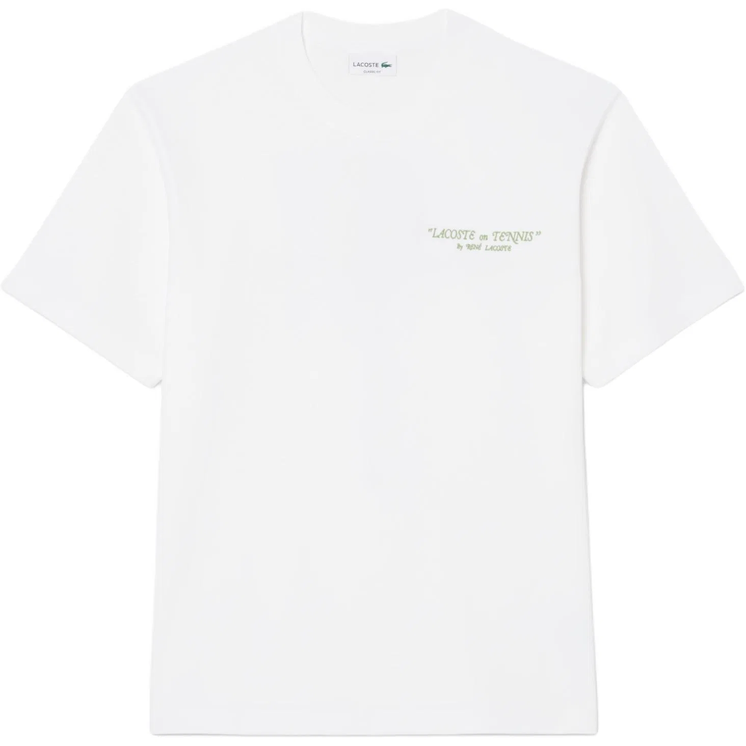 Футболка теннисная с принтом LACOSTE, White