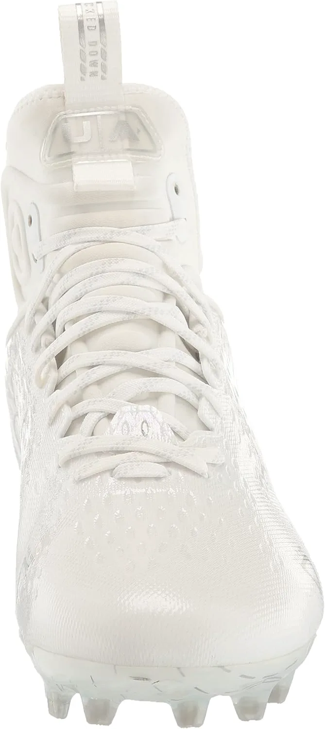 Футбольные бутсы Under Armour Men's Spotlight Lux Mc 2.0, белый/металлик серебристый — фото 3