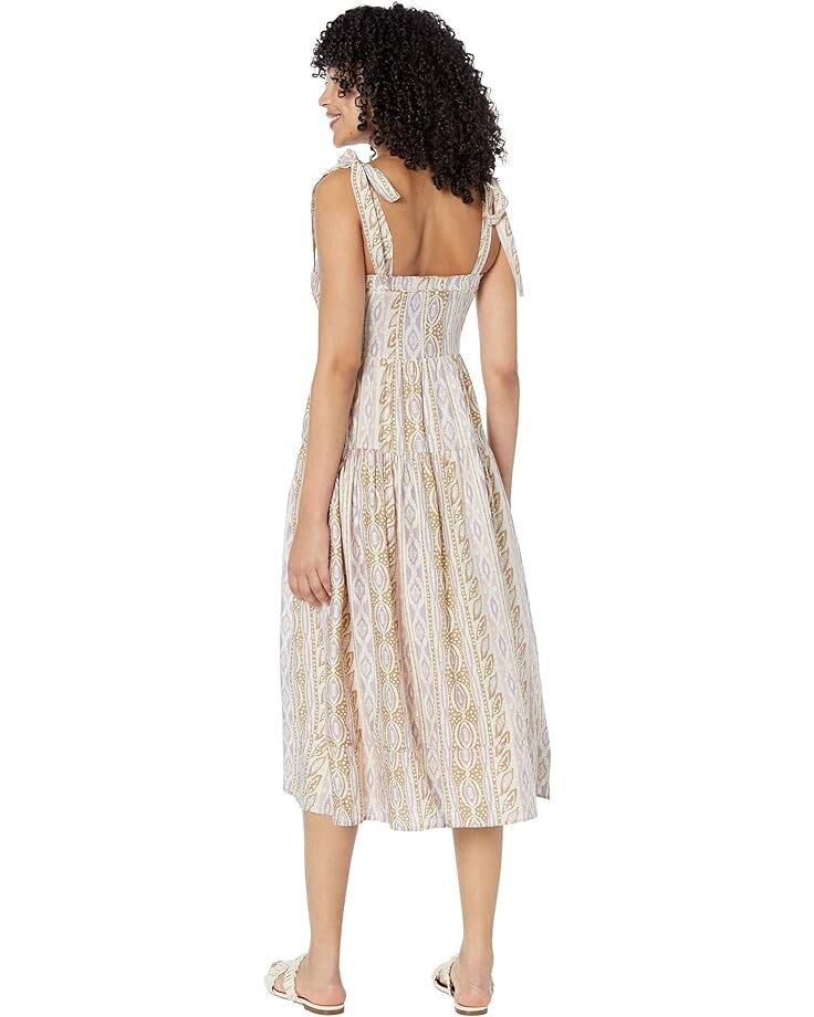 

Платье MOON RIVER Woven Printed Dress with Tied Straps, цвет Pink Multi