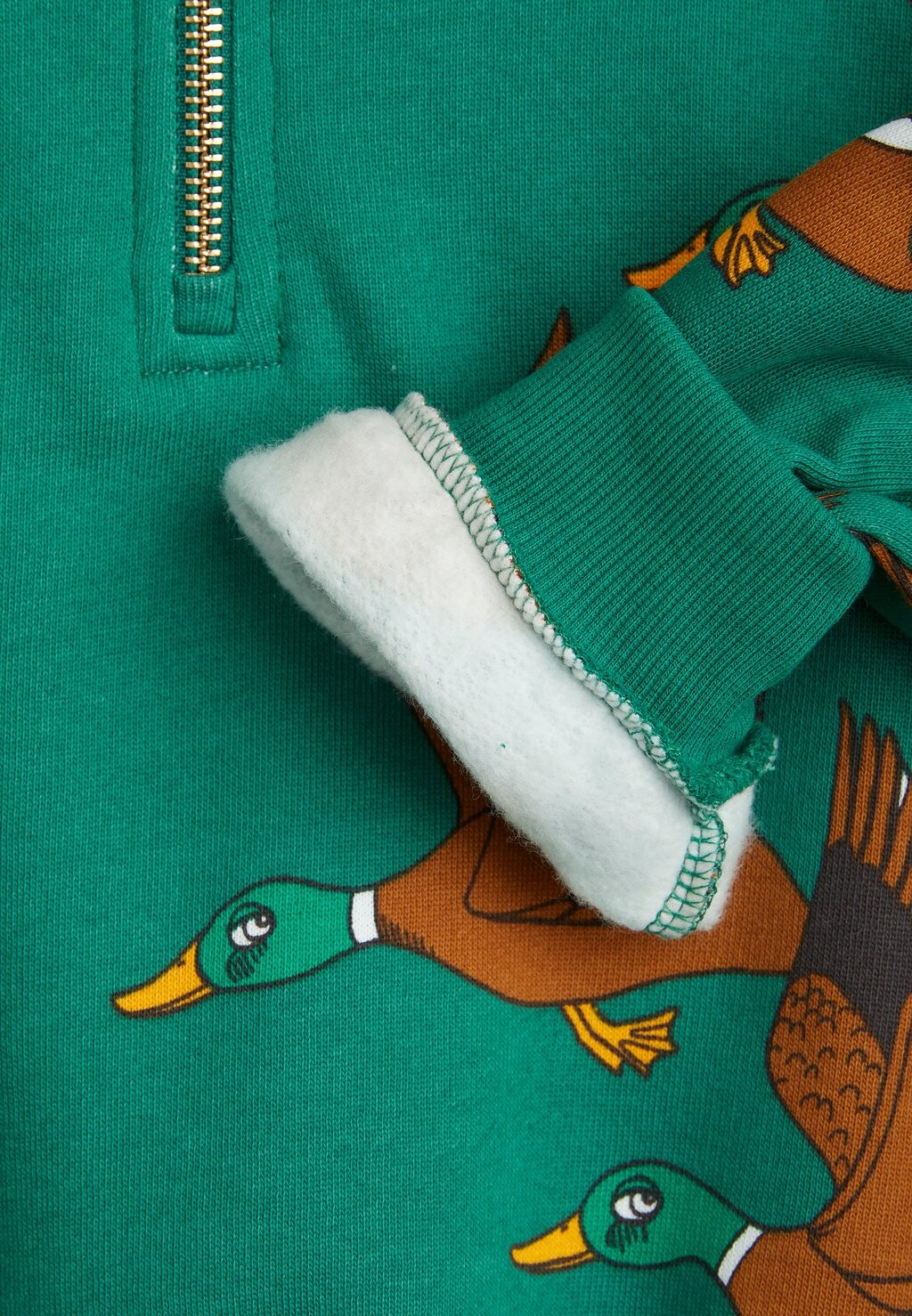 

Толстовка DUCKS HALFZIP UNISEX Mini Rodini, зеленый