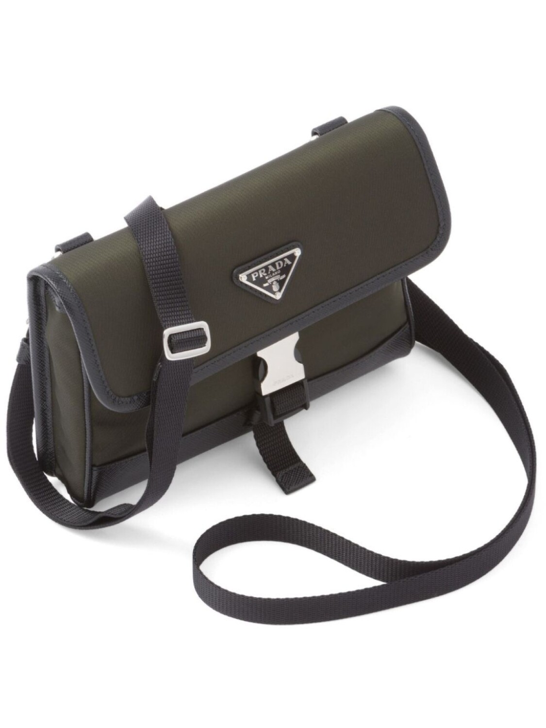 

Prada сумка для смартфона из сафьяновой кожи с логотипом, зеленый