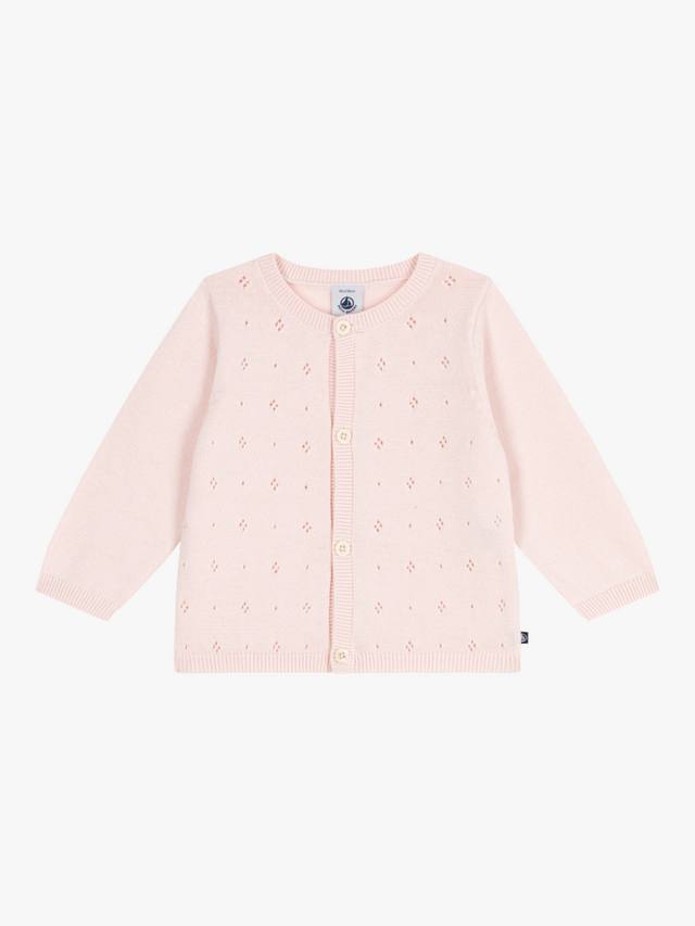

Детский текстурированный вязаный кардиган Petit Bateau, цвет Fleur