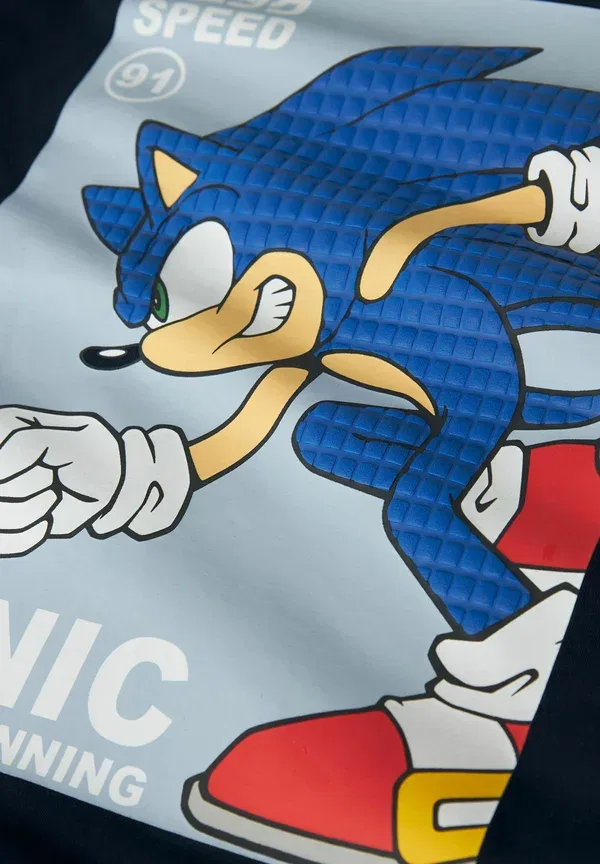 Футболка Nkmactis sonic ss nreg top box sky print t-shirt Name It, темно-синий — фото 3
