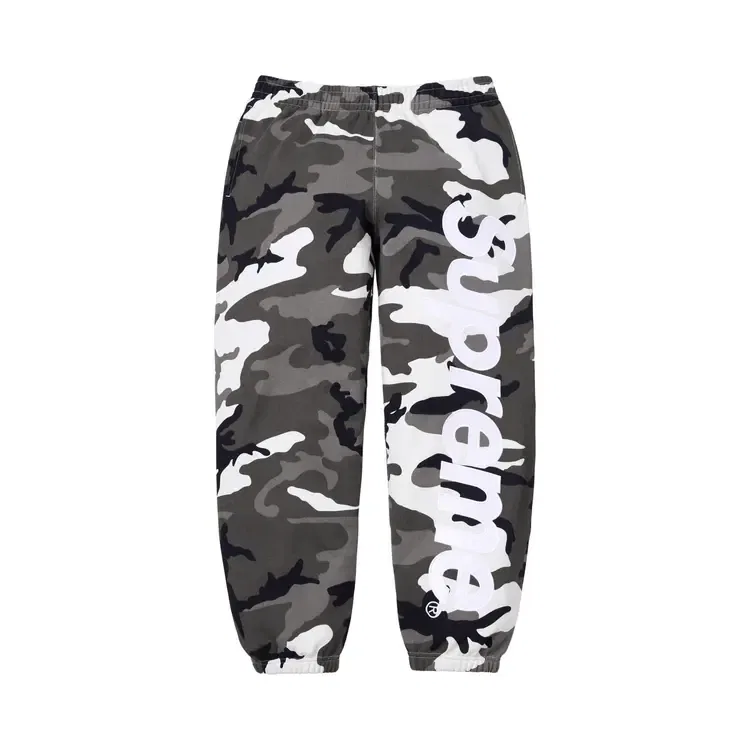 Спортивные штаны с атласной аппликацией Supreme, белый