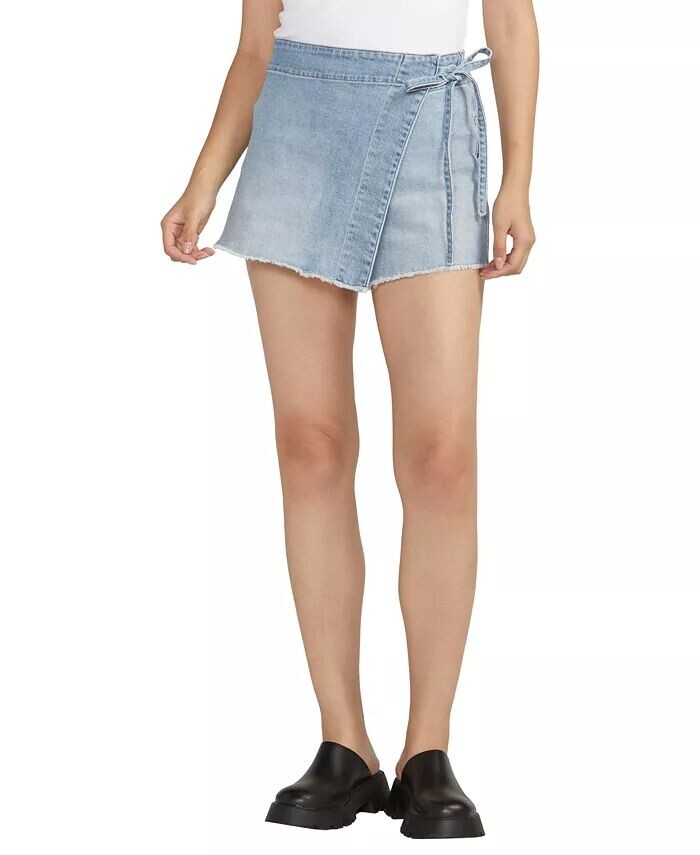 

Женская джинсовая юбка с завязками Silver Jeans Co., синий
