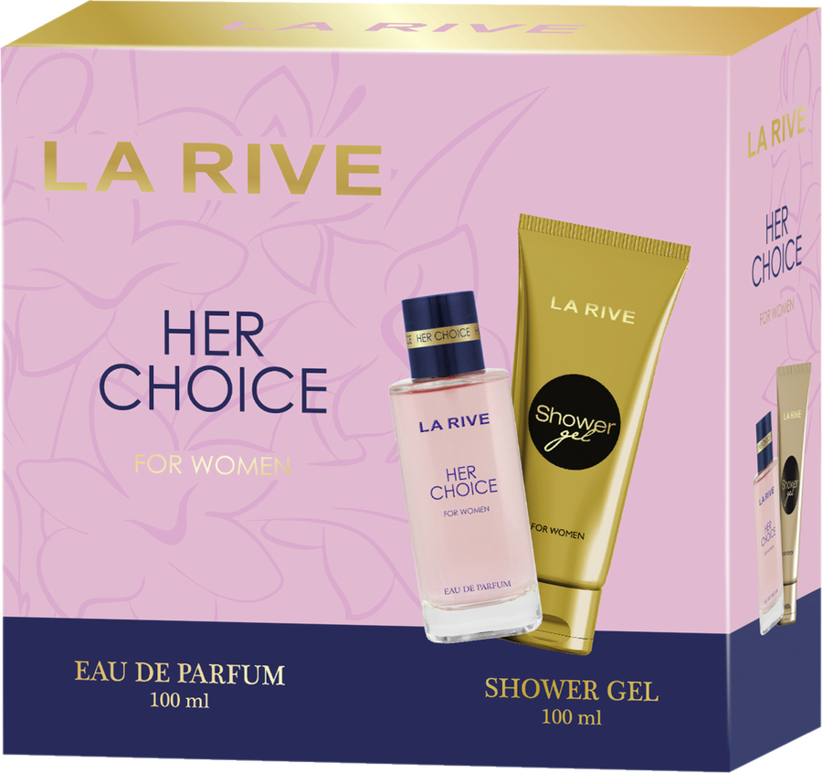 

Гель для душа LA RIVE La Rive Geschenkset Her Choice 100ml EDP + 100ml Dusche