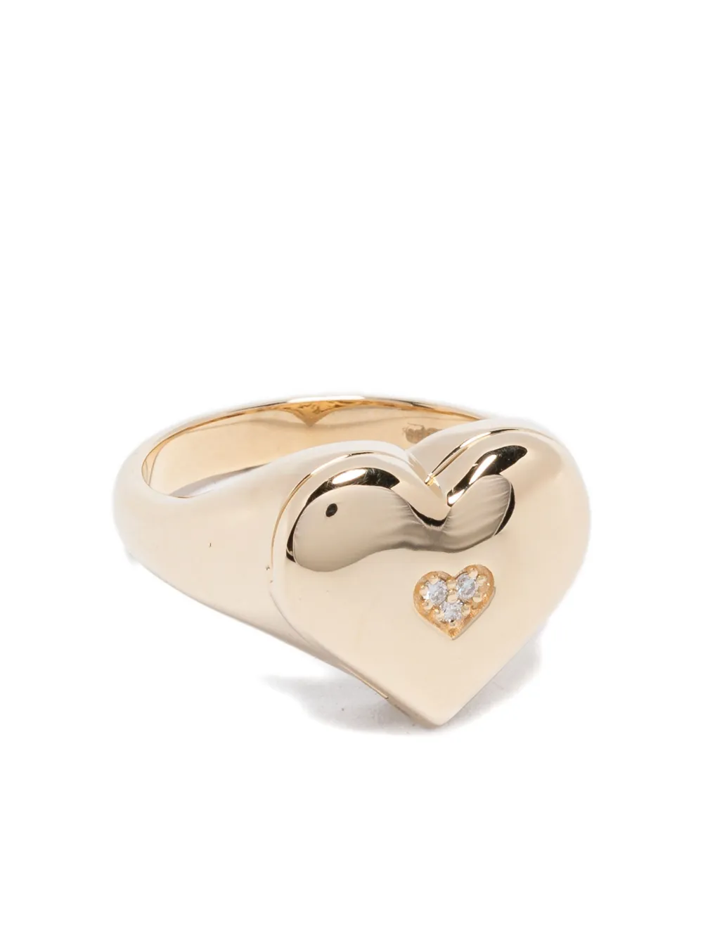 

Кольцо с сердцем из желтого золота 14 карат Sydney Evan