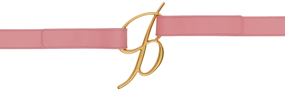 

Розовый ремень с пряжкой с логотипом Blumarine