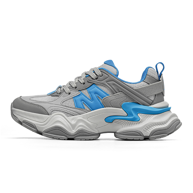 

Износостойкие, легкие, нескользящие, низкие, массивные кроссовки для мужчин FAIRWHALE, Gray Blue