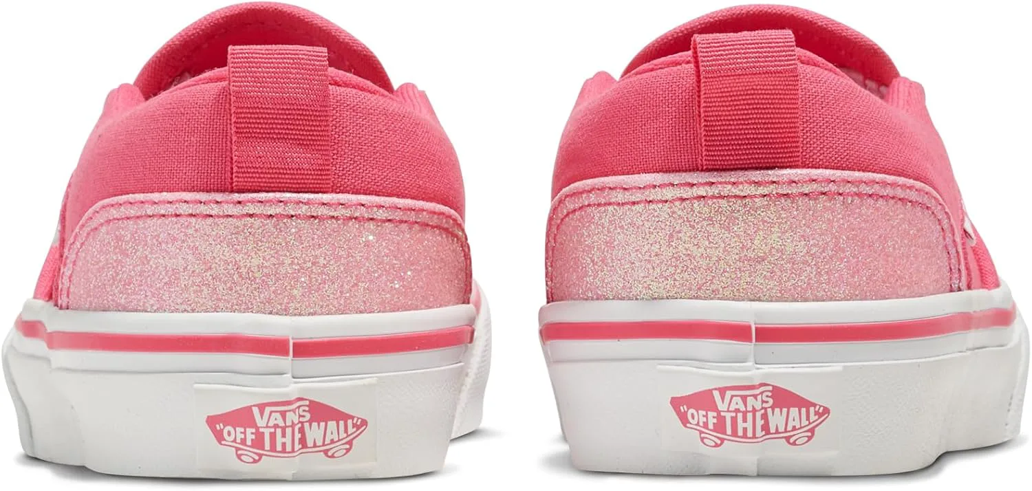 Кеды Vans Asher без шнурков для детей и подростков, розовый — фото 3
