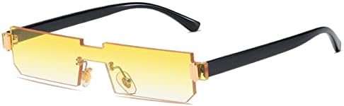 

Маленькие солнцезащитные очки для женщин в стиле ретро-винтаж, цельные солнцезащитные очки без оправы для мужчин, прозрачные и розовые, с защитой от УФ-излучения UV400 MTZJH