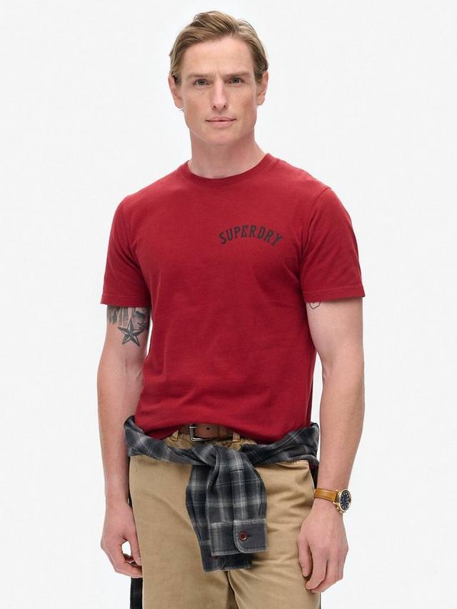 

Футболка с изображением татуировки Superdry, цвет Winery Red