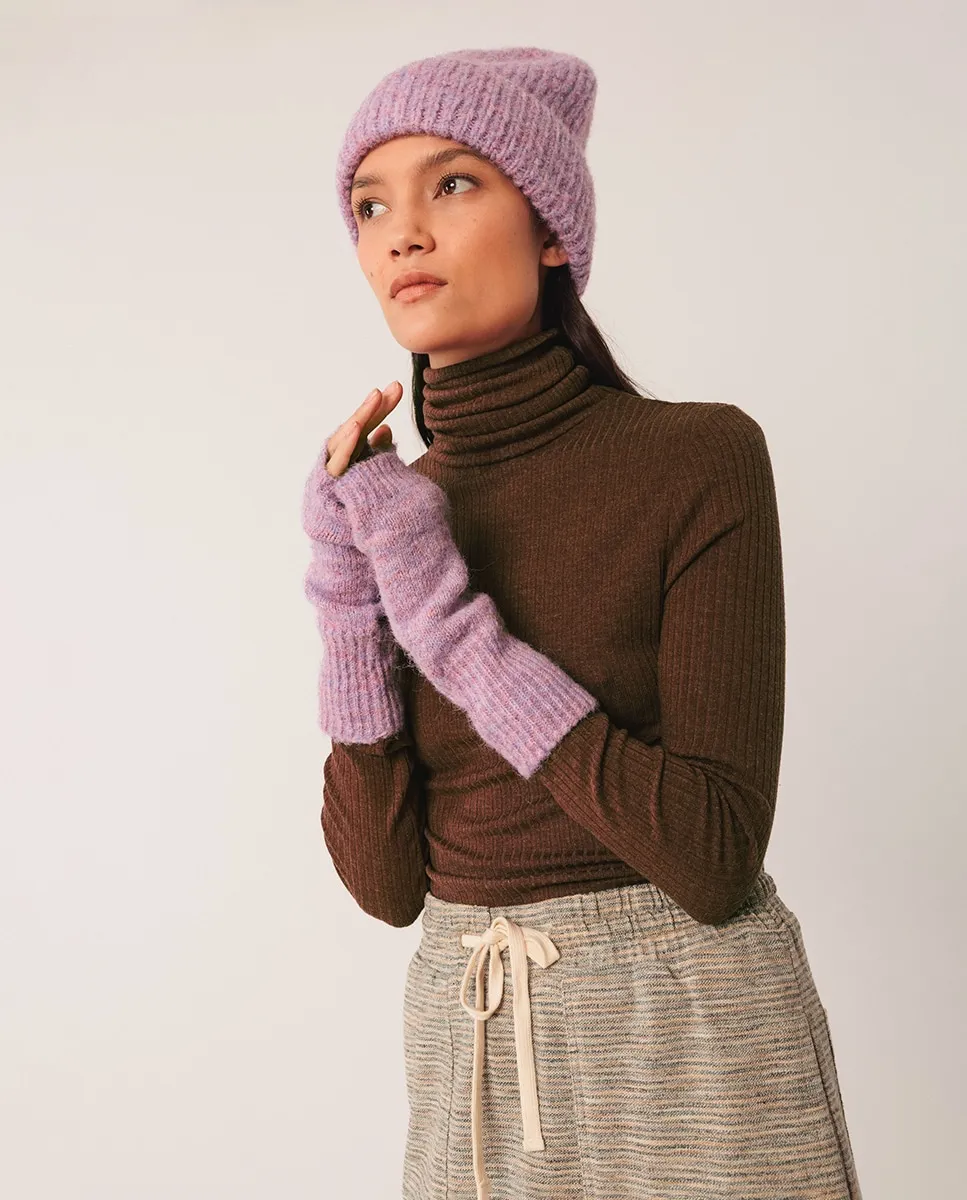 

Женская футболка с длинным рукавом и высоким воротником Indi & Cold, темно-коричневый