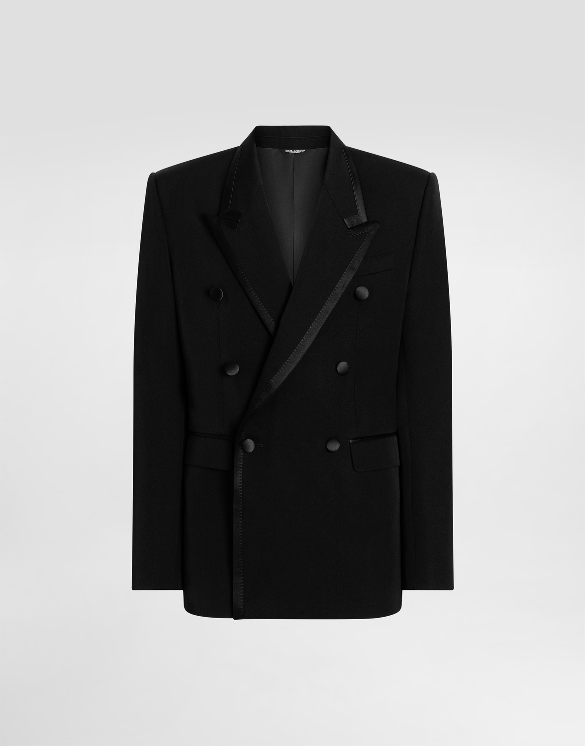 

Двубортный пиджак из шерстяного габардина Dolce & Gabbana, черный