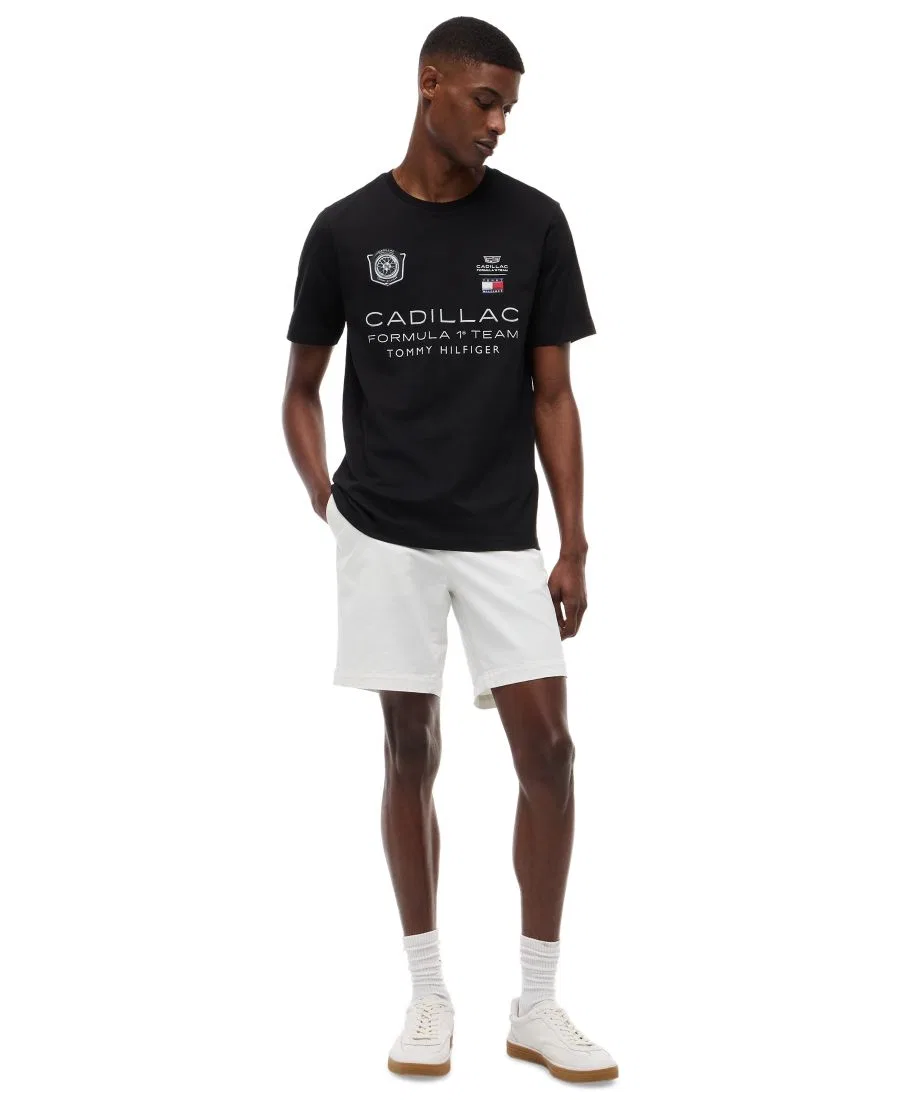 Мужская футболка с гоночным принтом Cadillac F1 Tommy Hilfiger, Black