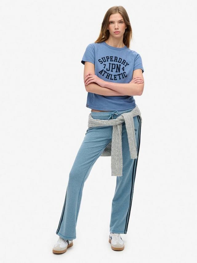 

Спортивные джоггеры с полоской и расклешенным низом Superdry, Wedgewood Blue Marl