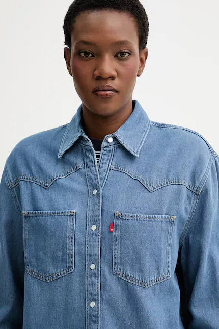 Рубашка джинсовая Teodora Western Levi's, синий — фото 4