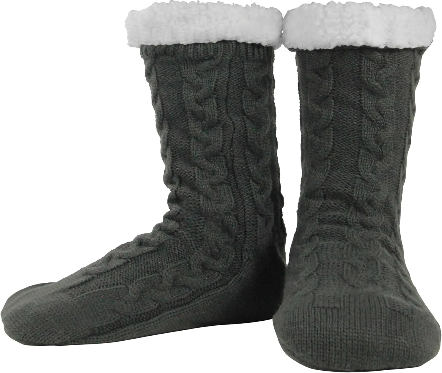 

Мужские пушистые носки-тапочки BenSorts с противоскользящей подошвой для дома, идеальный подарок на Рождество, серый