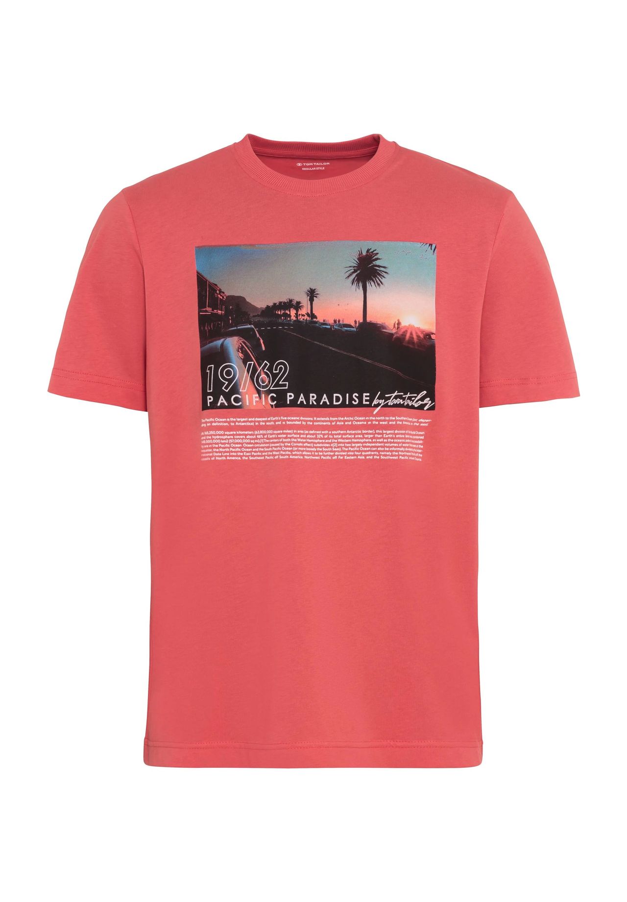 

Футболка, хлопок, мужская TOM TAILOR, цвет 26202 Flamingo Fl