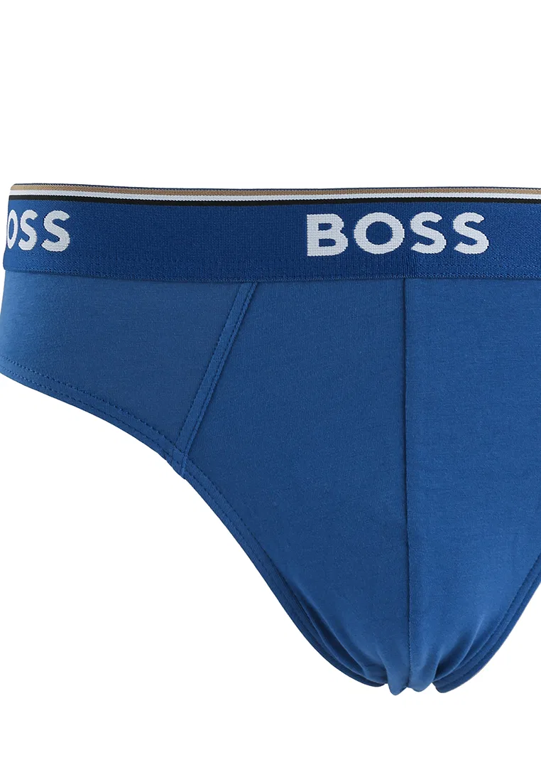 Трусы, 3 шт., stretch cotton, BOSS Body, черный/синий/серый — фото 4