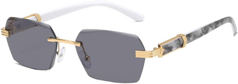 

Солнцезащитные очки UV400 для мужчин и женщин | Безободковые линзы с градиентным покрытием, маленькая оправа | Для вождения и занятий спортом на открытом воздухе generic, C1 Black