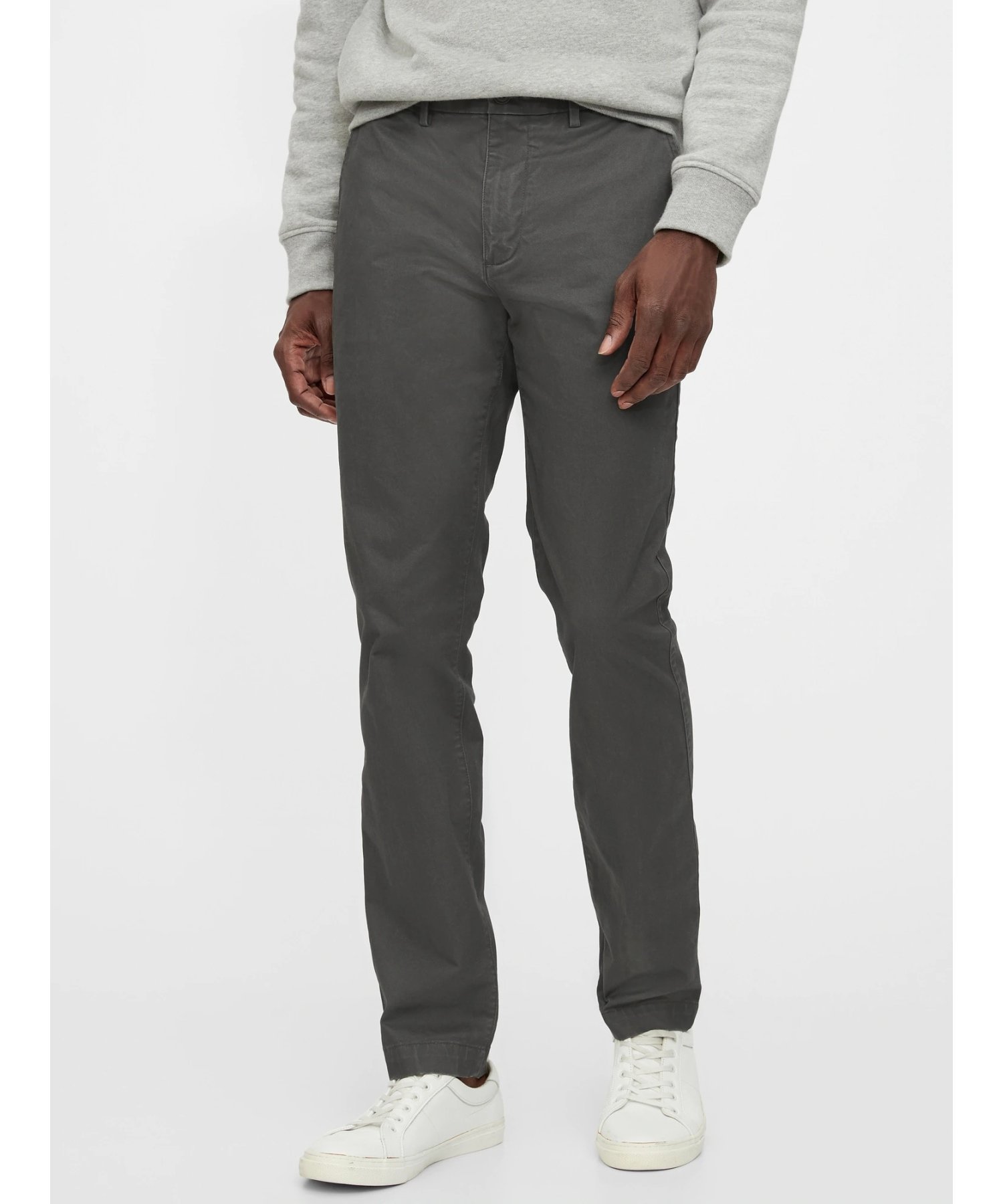 Брюки Gapflex Essential Khaki Skinny Fit Gap, SOFT_BLACK — фото 4