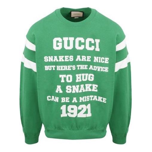 

Свитер Gucci 'To Hug A Snake' Cotton Sweatshirt 'Green', зеленый