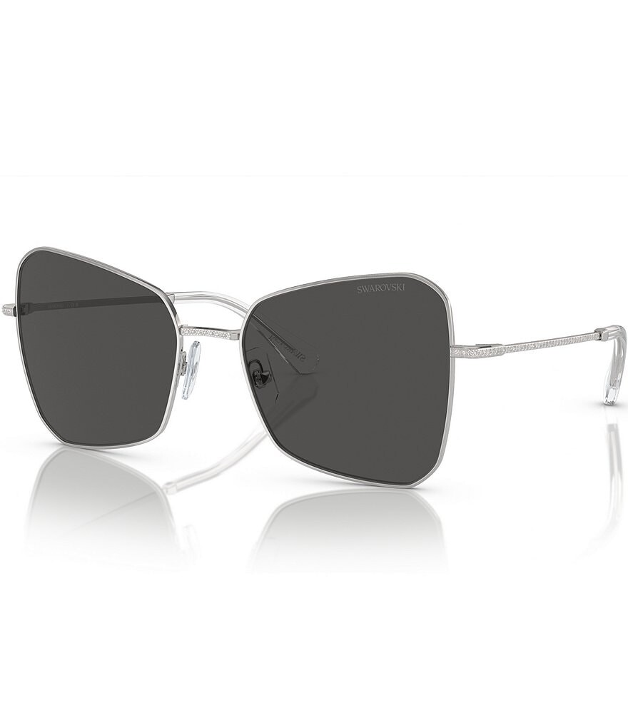 

Женские солнцезащитные очки Swarovski SK7008 57 мм с бабочкой, серебро