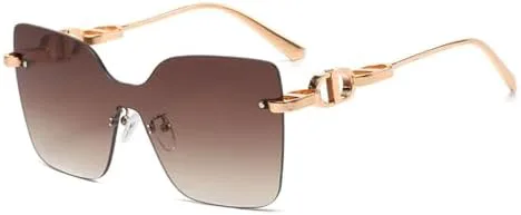 

Солнцезащитные очки без оправы 2027 года для женщин и мужчин, цельные линзы, металлическая оправа, градиентные солнцезащитные очки De Sol Oculos MTZJH, C4